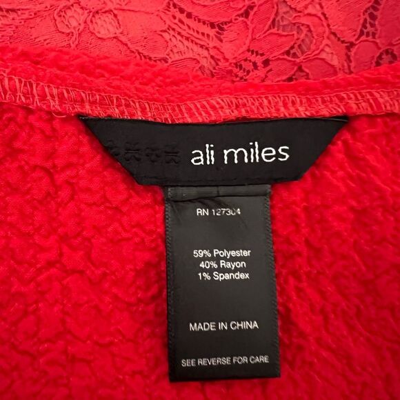 Ali Miles tunic plus size 2x red sleeveless asymmetrical hem - Picture 5 of 6